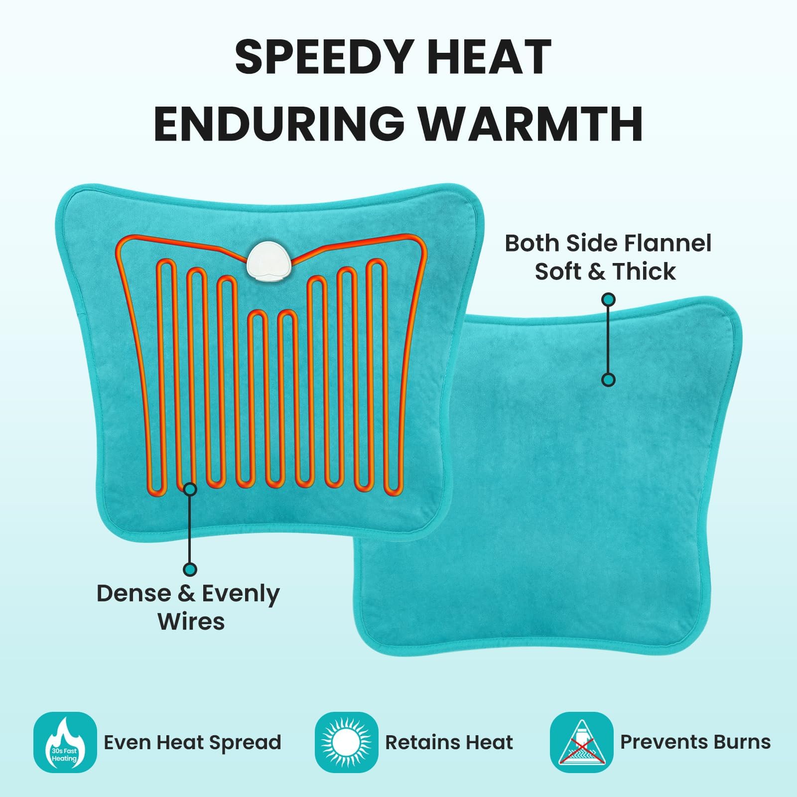 TABEKE Hip Heating Pad for Hip/Sciatica Pain Relief, Hip Support Brace, Lower Back/Thigh/Buttock Electric Heat Pad, Hot Physical Therapy for Men, Women